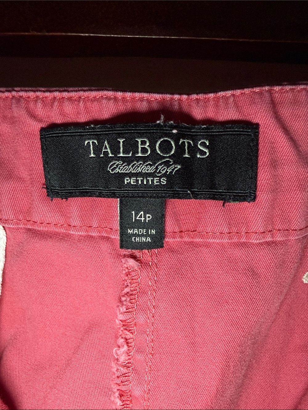 Talbots Pink Seahorse Embroidered Flat-Front Shorts - Picture 2 of 10